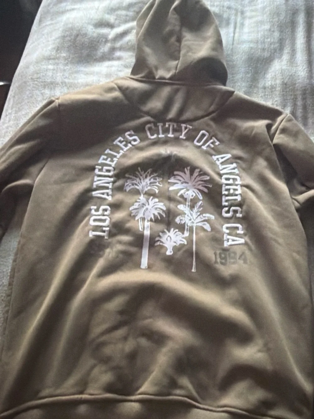 Los Angeles Graphic Pullover Hoodie - Brown
